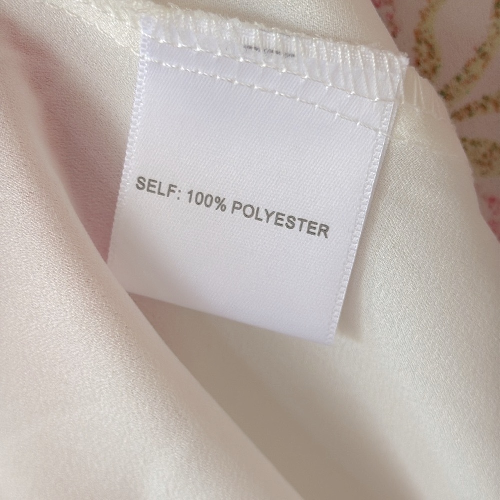 Rose + Olive V-Neck Pink Floral Peacock Dolman Sleeve Lightweight Blouse Top S - Picture 8 of 9